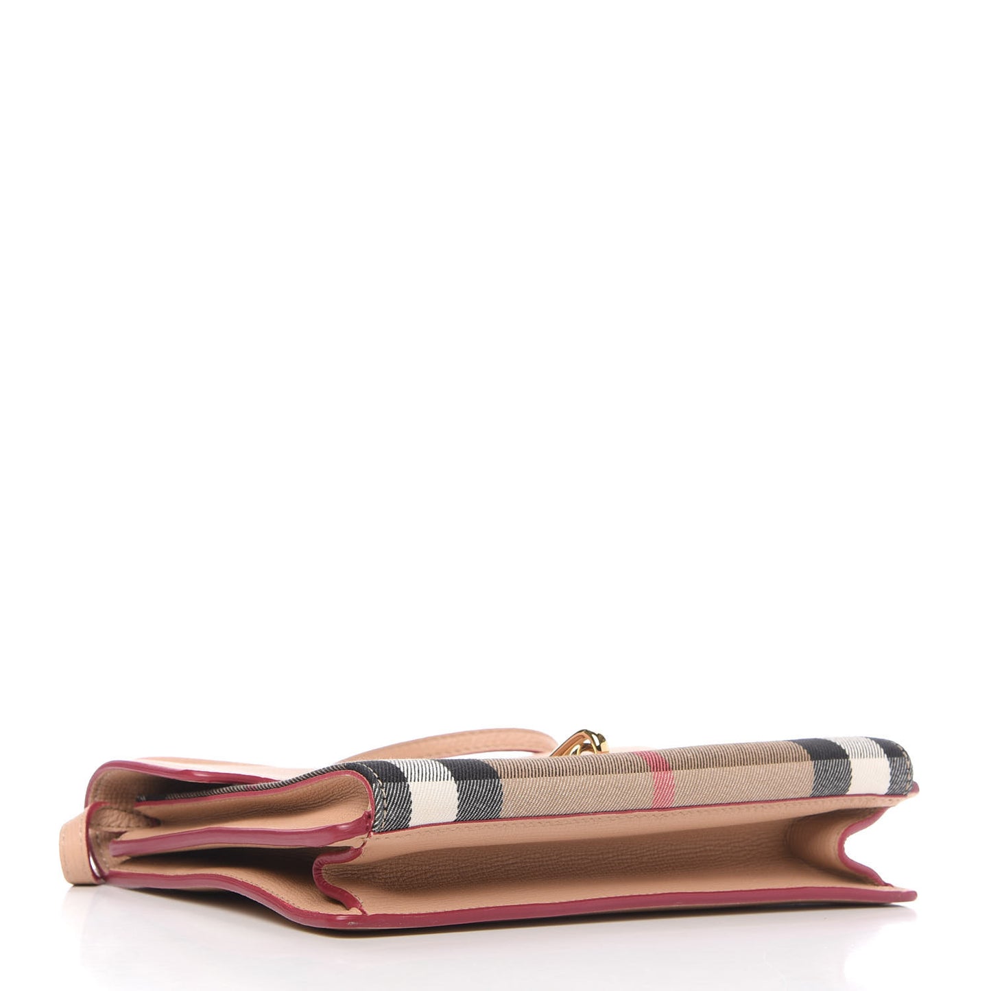Derby Calfskin House Check Small Macken Crossbody Bag Ash Rose