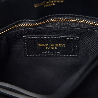 Saint Laurent Calfskin Y Quilted Monogram Toy Loulou Crossbody Bag Black 6 of 10