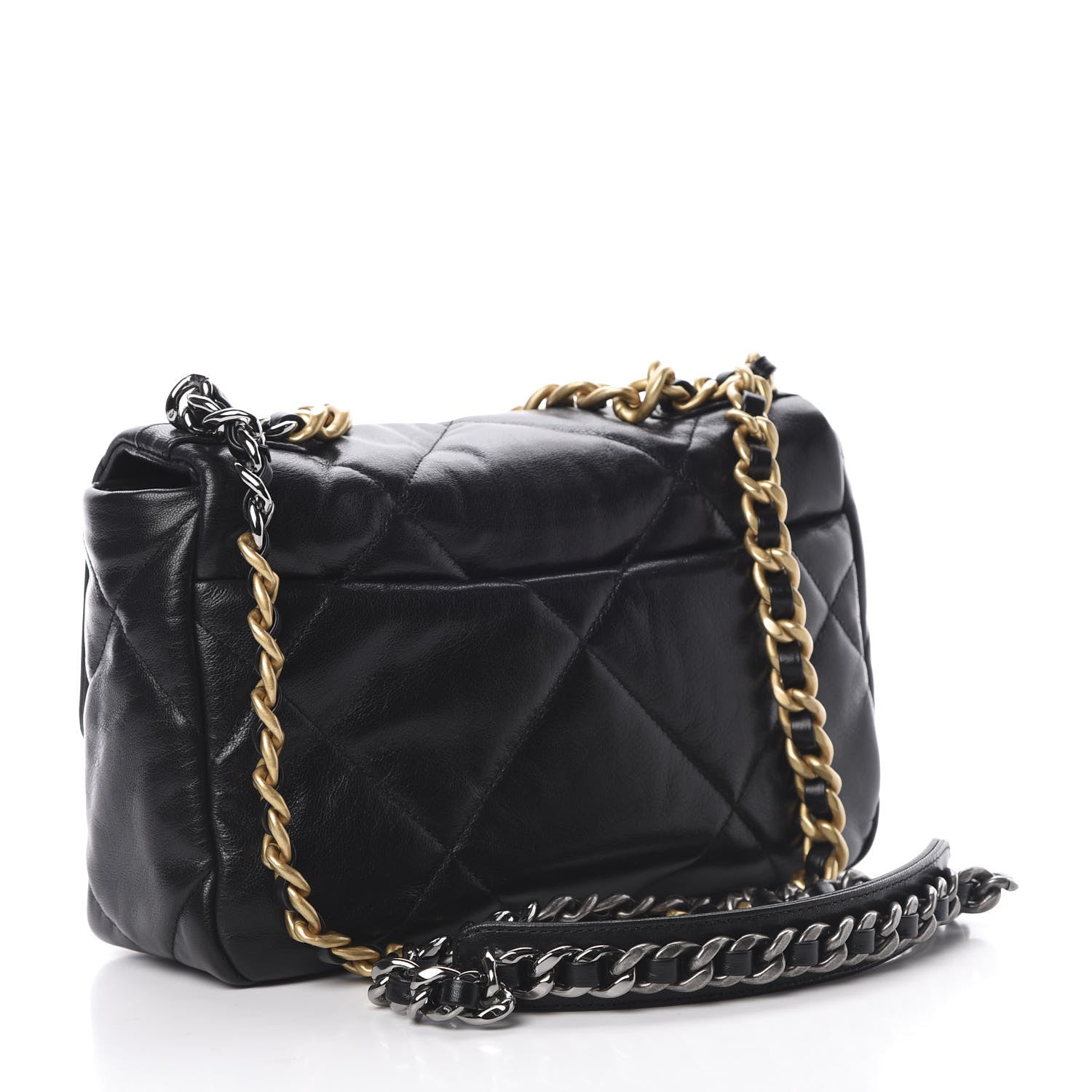 Chanel Goatskin Quilted Medium 19 Flap Black 3 of 11