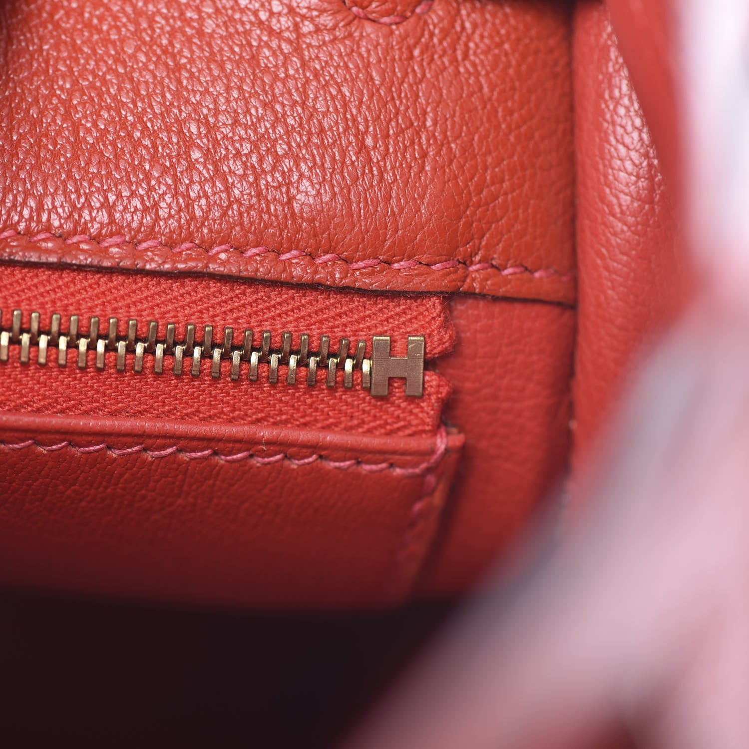 Hermes Chevre Mysore Kelly Sellier 28 Vermillion 18 of 37