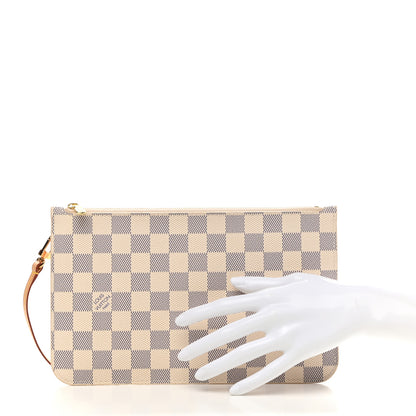 Louis Vuitton Damier Azur Neverfull MM GM Pochette 2 of 7