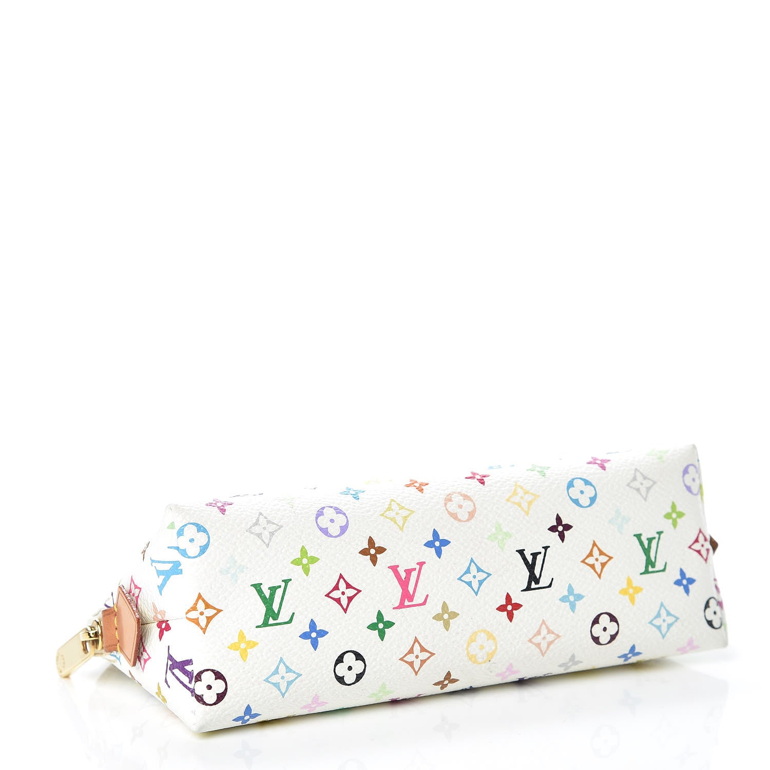 Louis Vuitton Monogram Multicolor Cosmetic Pouch White Litchi 4 of 10