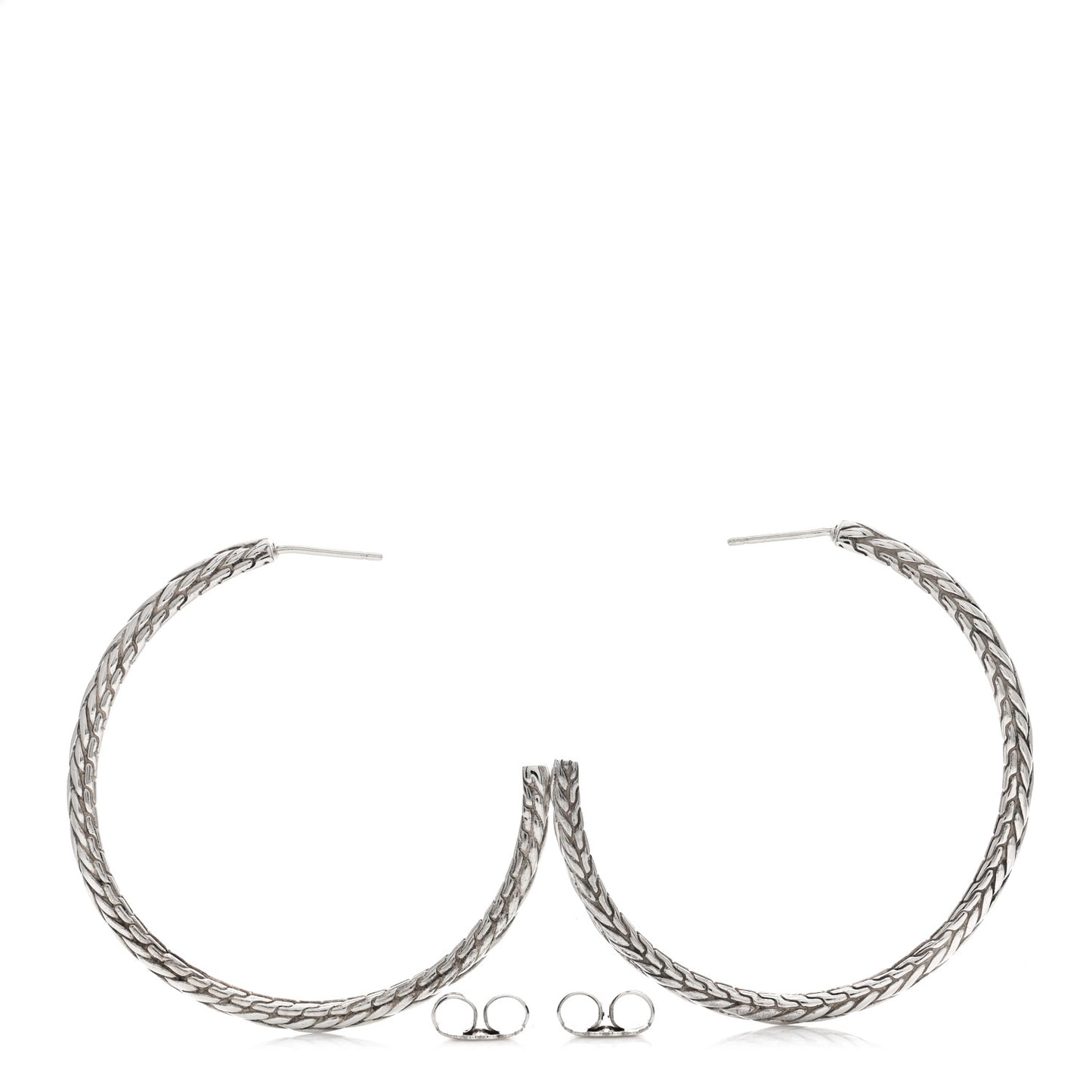 Classic Chain Kepang Hoop Earrings