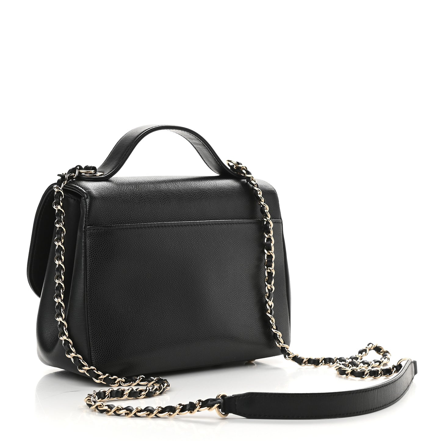 Caviar Quilted Small Business Affinity Flap Black
