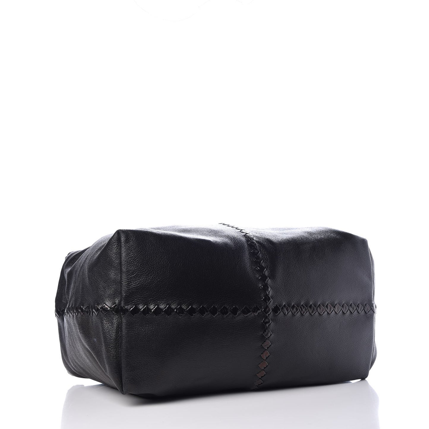Cervo Intrecciato Brick Tote Black