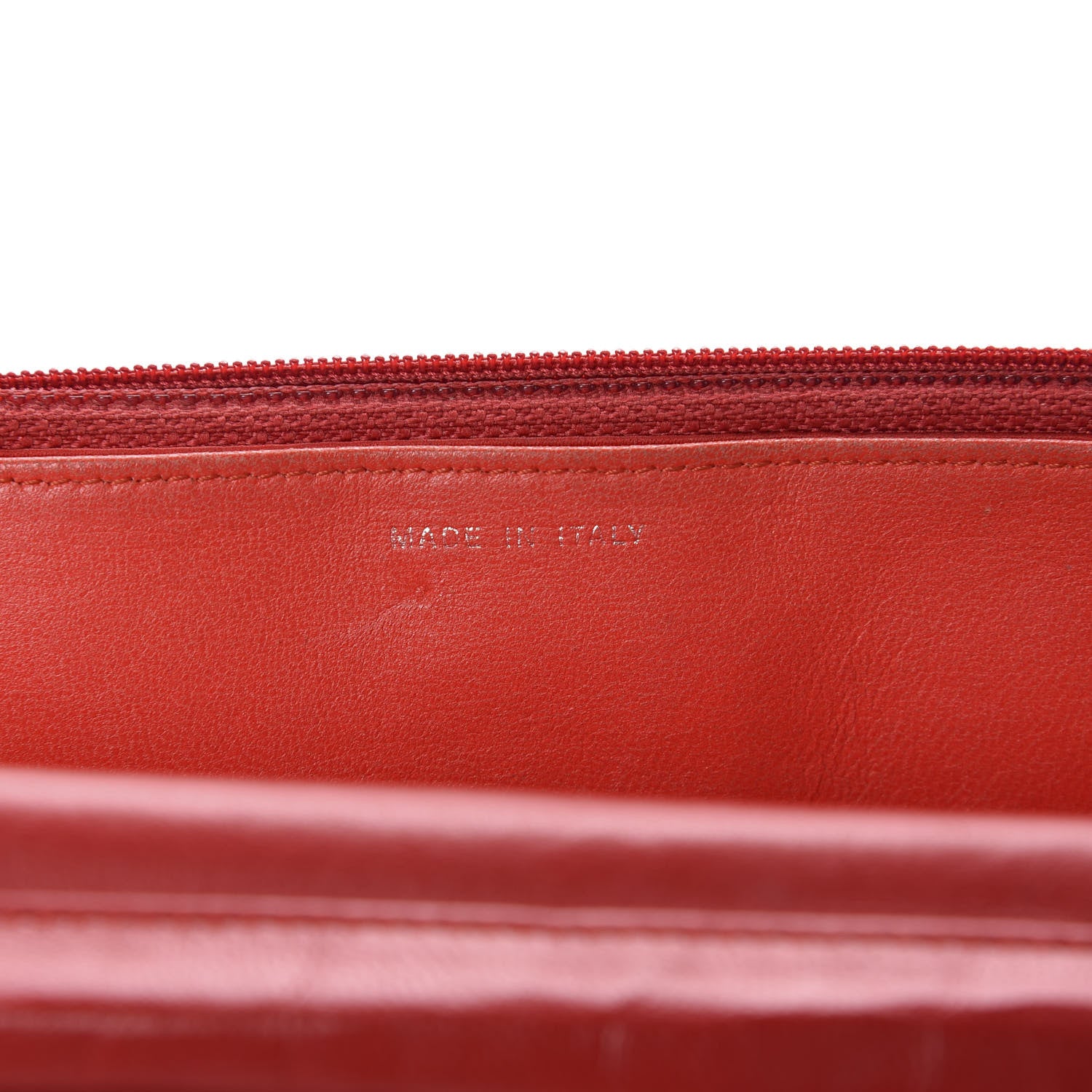 Chanel Lambskin Camellia Embossed Wallet On Chain WOC Red 9 of 14