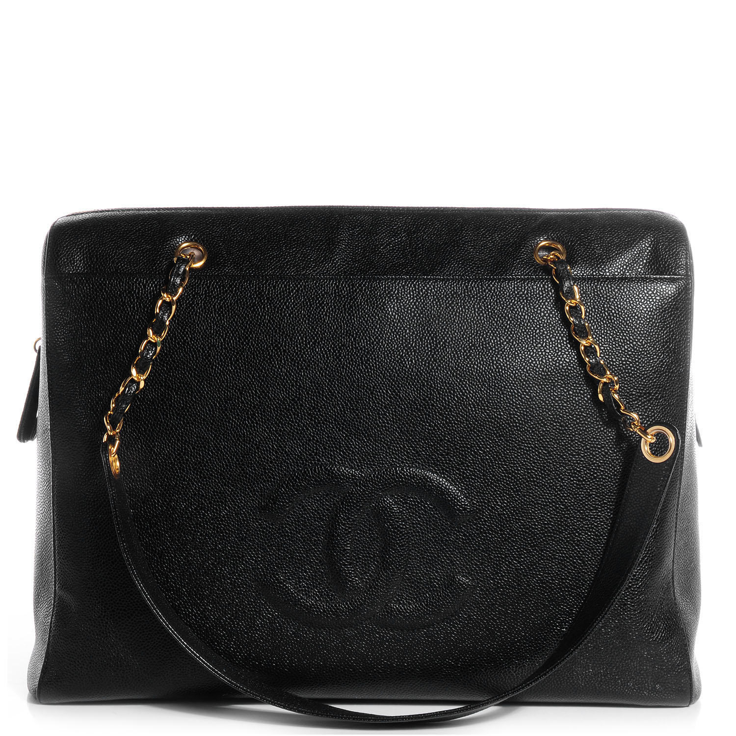 Chanel Caviar Large CC Shoulder Bag Black 1 of 7