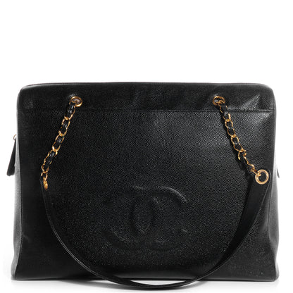 Chanel Caviar Large CC Shoulder Bag Black 1 of 7