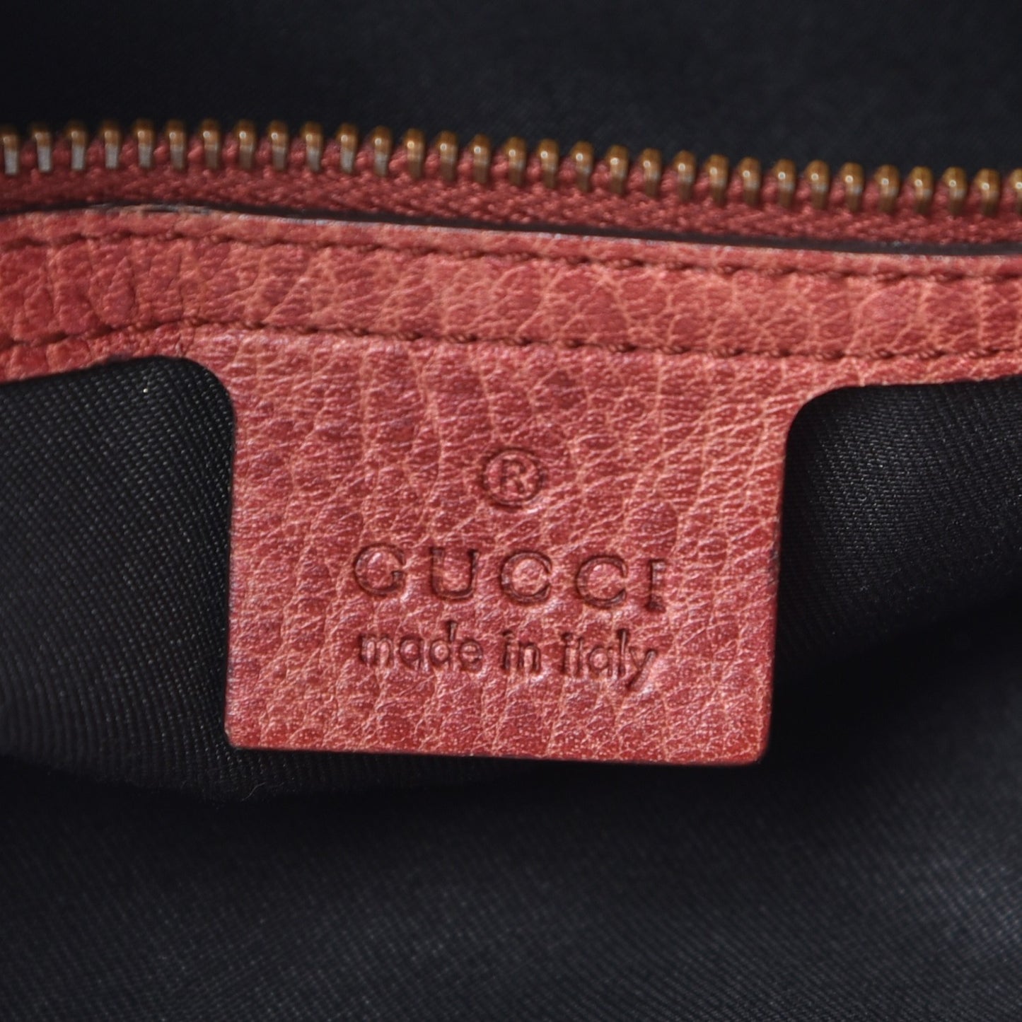 Guccissima Large New Pelham Satchel Red