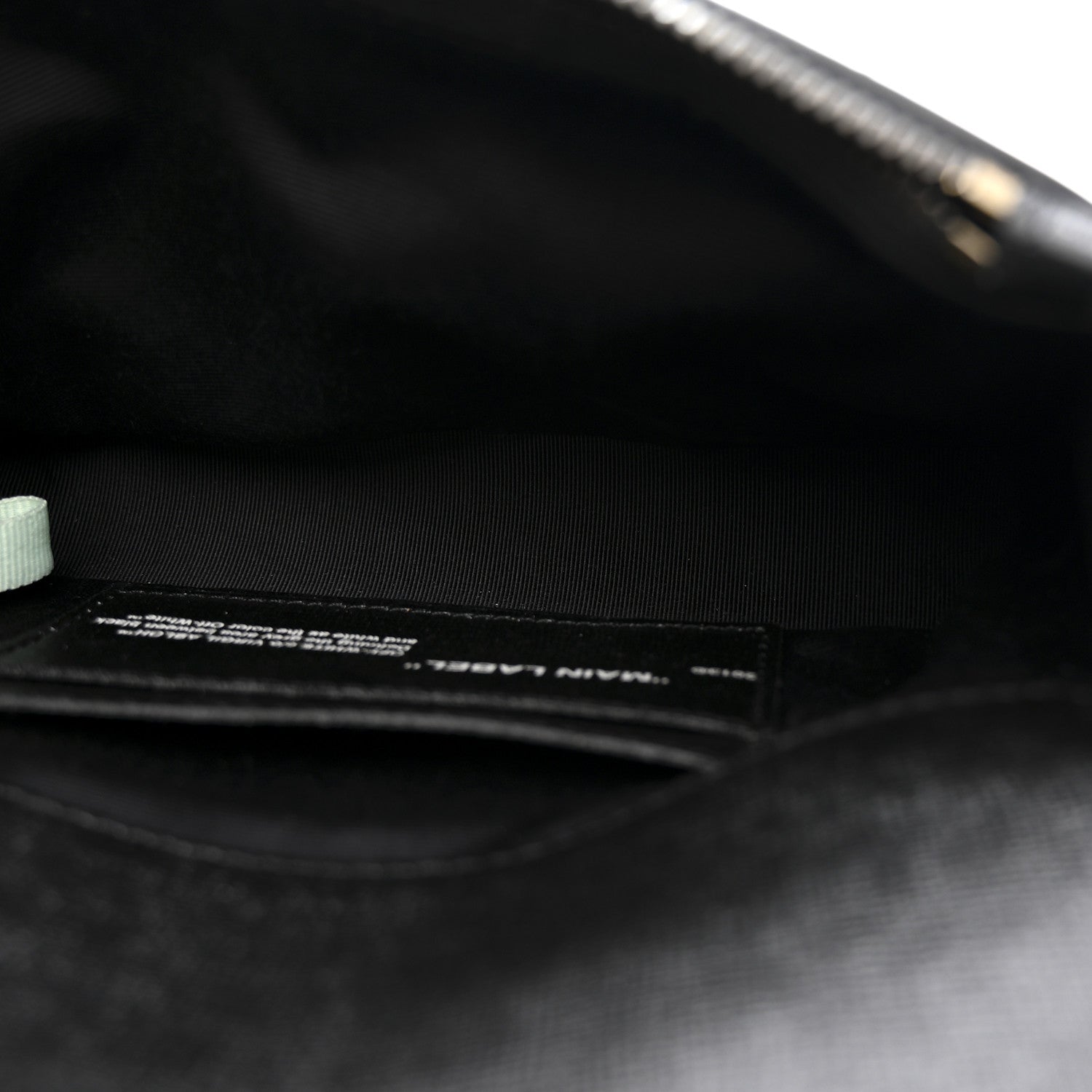 Off-White Saffiano Striped Mini Diag Binder Clip Bag Black White 5 of 11