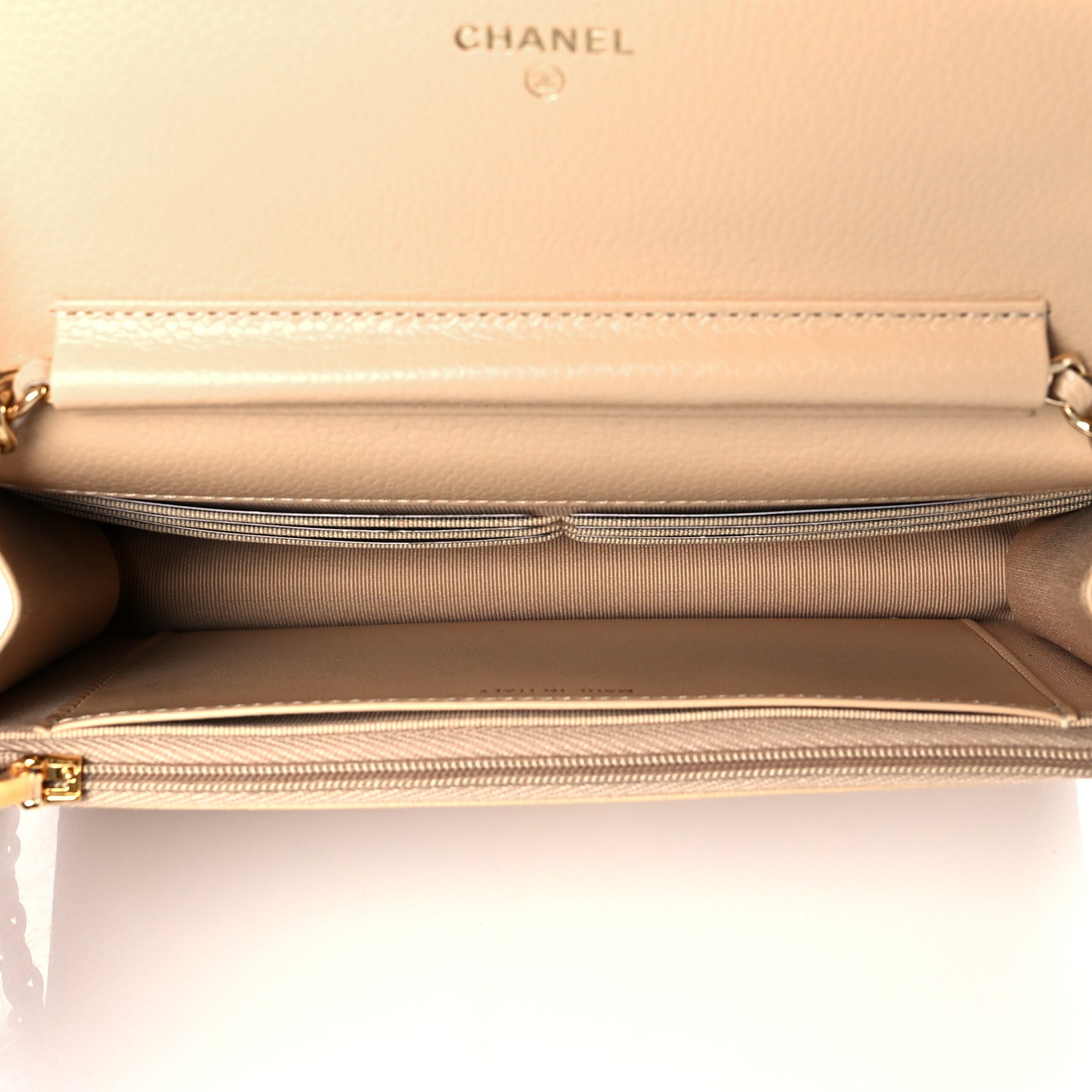 Chanel Caviar Quilted Wallet On Chain WOC Beige 7 of 12