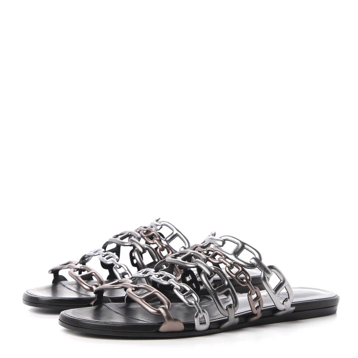 Metallic Nappa Thalassa Sandals 38.5 Multicolore Dore Vieilli
