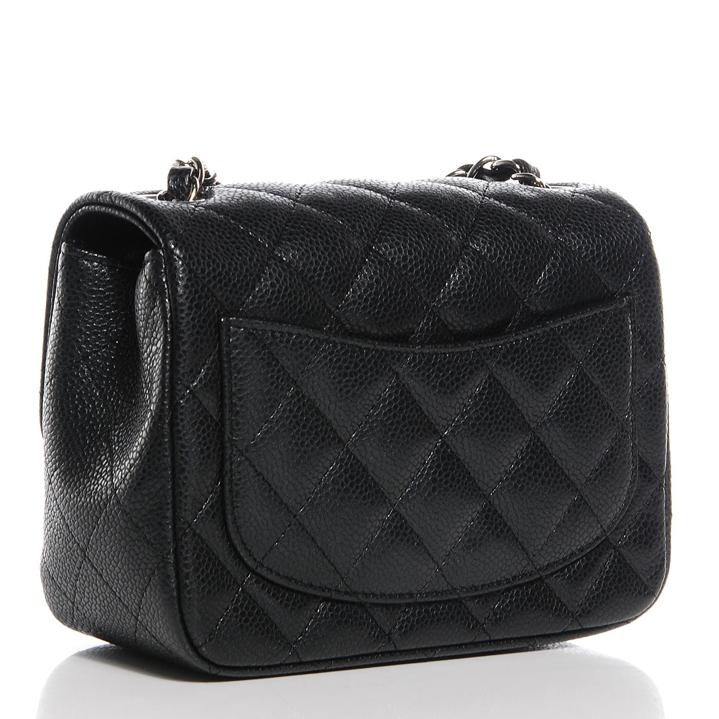 Caviar Quilted Mini Square Flap Black
