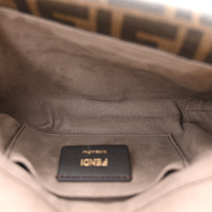 Fendi Shearling Glazed Fabric FF1974 Monster Eyes Small Bag Bug Chain Bag Narciso Tobacco Moro 5 of 10