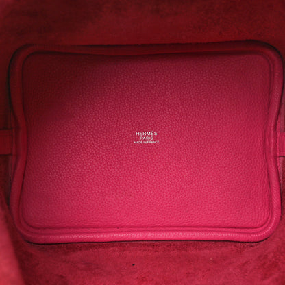 Hermes Taurillon Clemence Picotin Lock 18 PM Rose Shocking 5 of 11