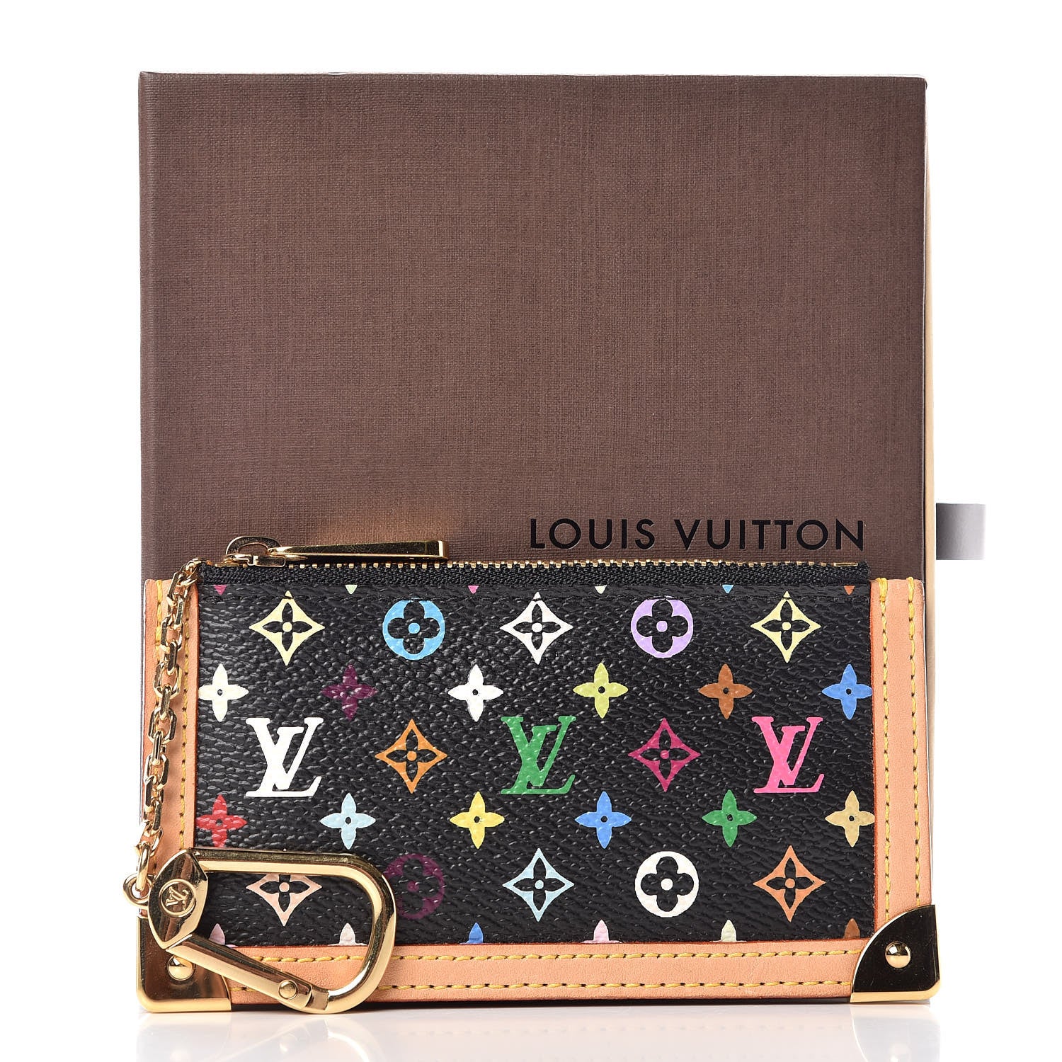 Louis Vuitton Monogram Multicolor Key Pouch Black 8 of 8
