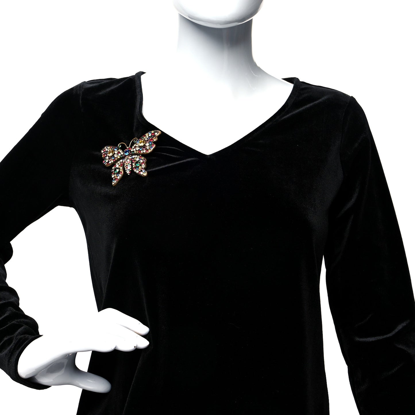 Crystal Butterfly Brooch Multicolor