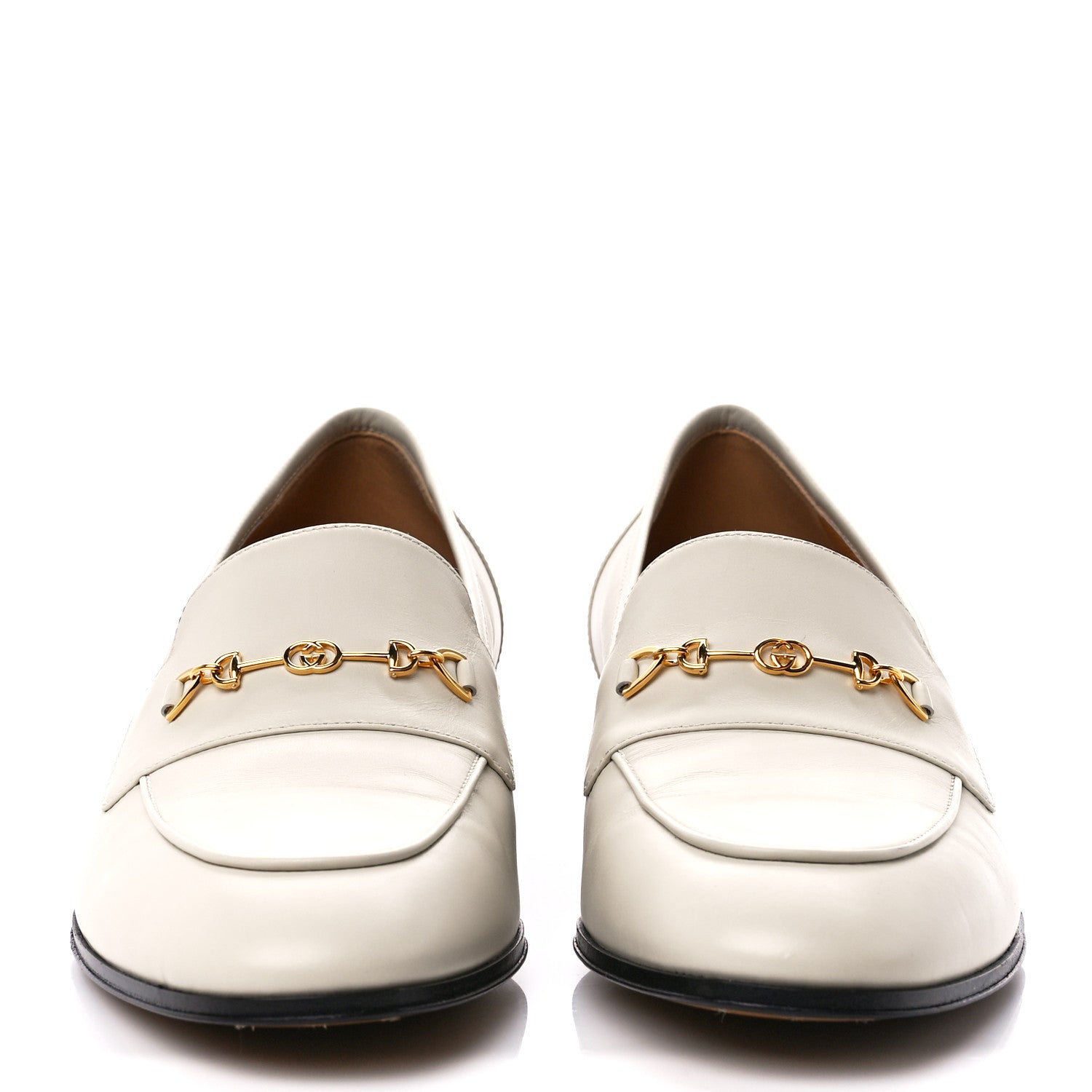 Gucci Jakarta Calfskin Womens Interlocking G Horsebit Loafers 40.5 Mystic White 2 of 9