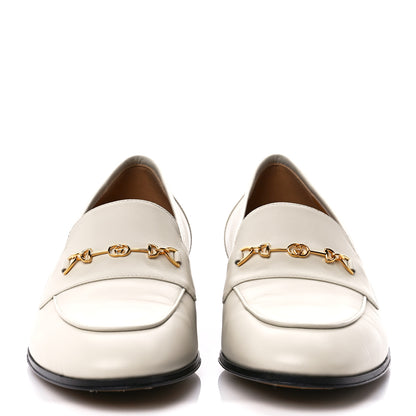 Gucci Jakarta Calfskin Womens Interlocking G Horsebit Loafers 40.5 Mystic White 2 of 9