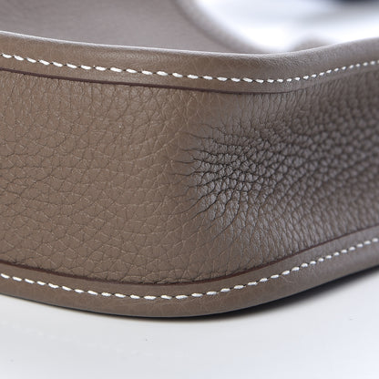 Hermes Taurillon Clemence Amazone Evelyne TPM Etoupe Bleu Indigo 10 of 11