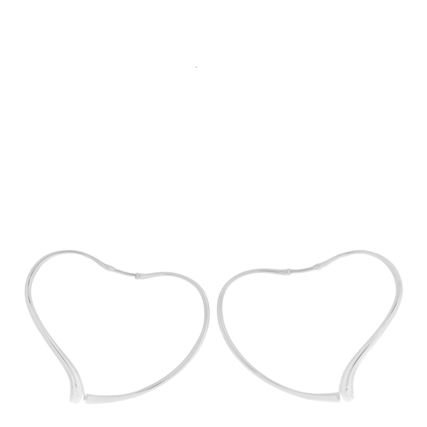 Sterling Silver Medium Elsa Peretti Open Heart Hoop Earrings
