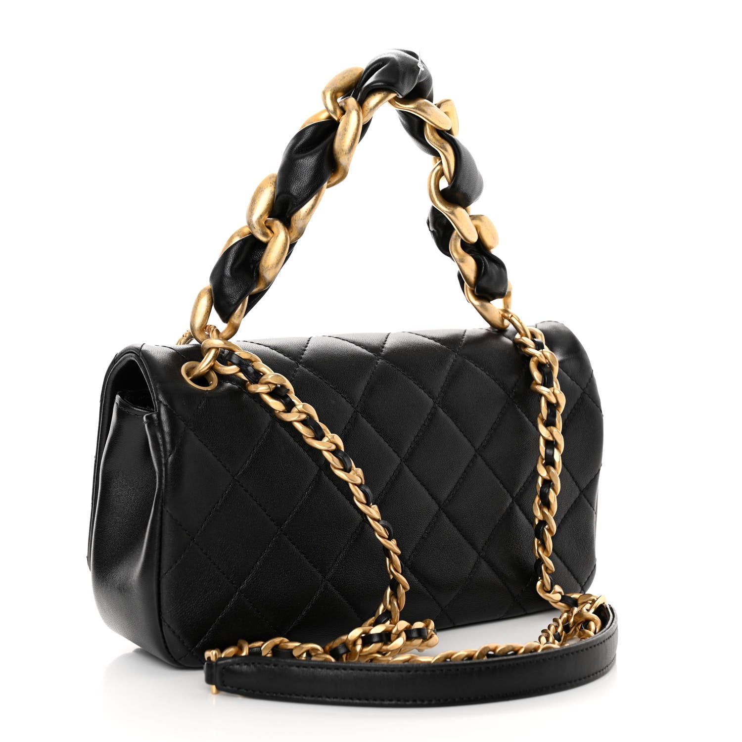 Chanel Shiny Lambskin Chain Is More Flap Black 3 of 11