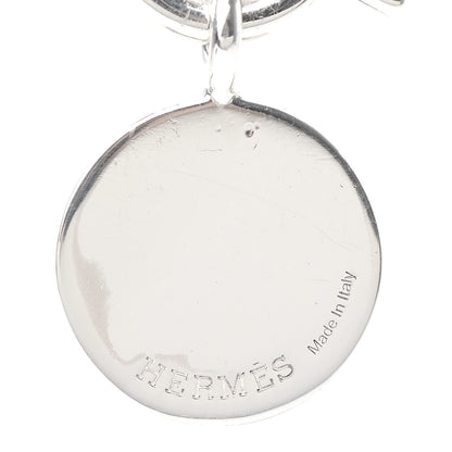Hermes Sterling Silver Mini Clou de Selle Charm Pendant Necklace 4 of 5