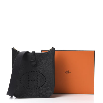 Hermes Taurillon Clemence Evelyne TPM Black 11 of 11
