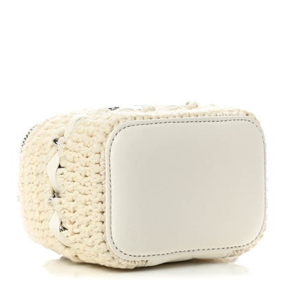 Chanel Lambskin Crochet Small Vanity Case With Chain White 4 of 9
