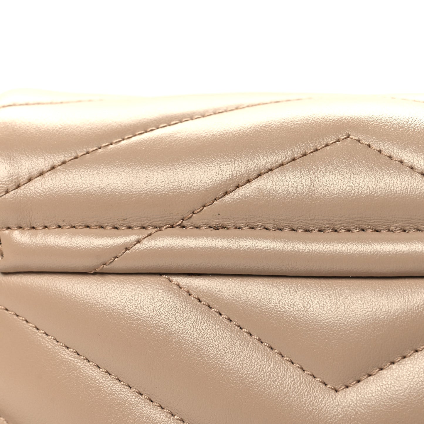 Calfskin Y Quilted Monogram Toy Loulou Crossbody Bag Dark Beige