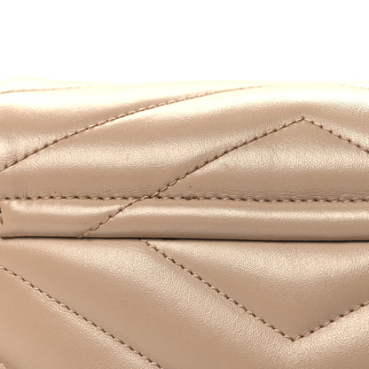 Saint Laurent Calfskin Y Quilted Monogram Toy Loulou Crossbody Bag Dark Beige 11 of 11