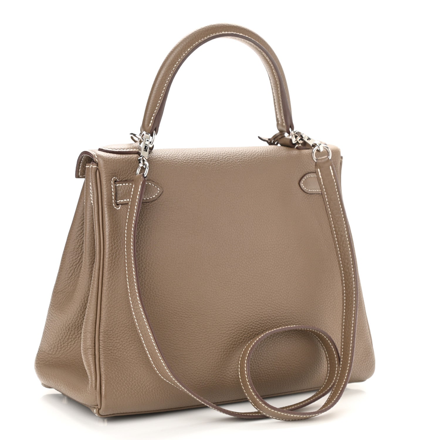 Hermes Togo Kelly Retourne 28 Etoupe 3 of 17