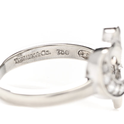 Tiffany 18K White Gold Diamond Paloma Picasso Loving Heart Ring 49 5 7 of 10