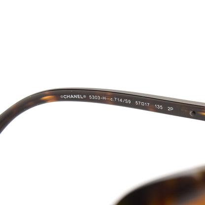 Chanel CC Pearl Sunglasses 5303-H Tortoise 6 of 9