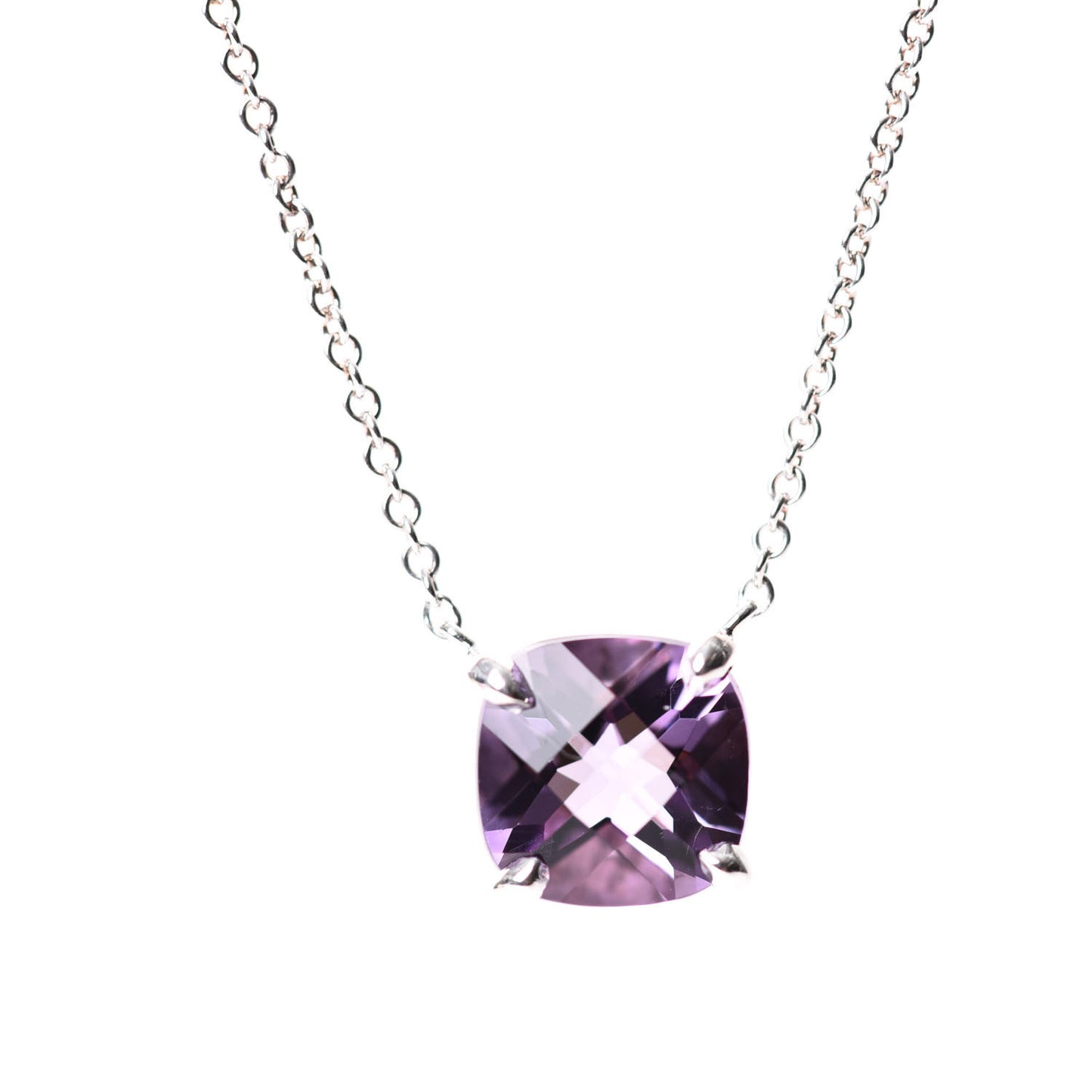 Sterling Silver Amethyst Sparklers Necklace