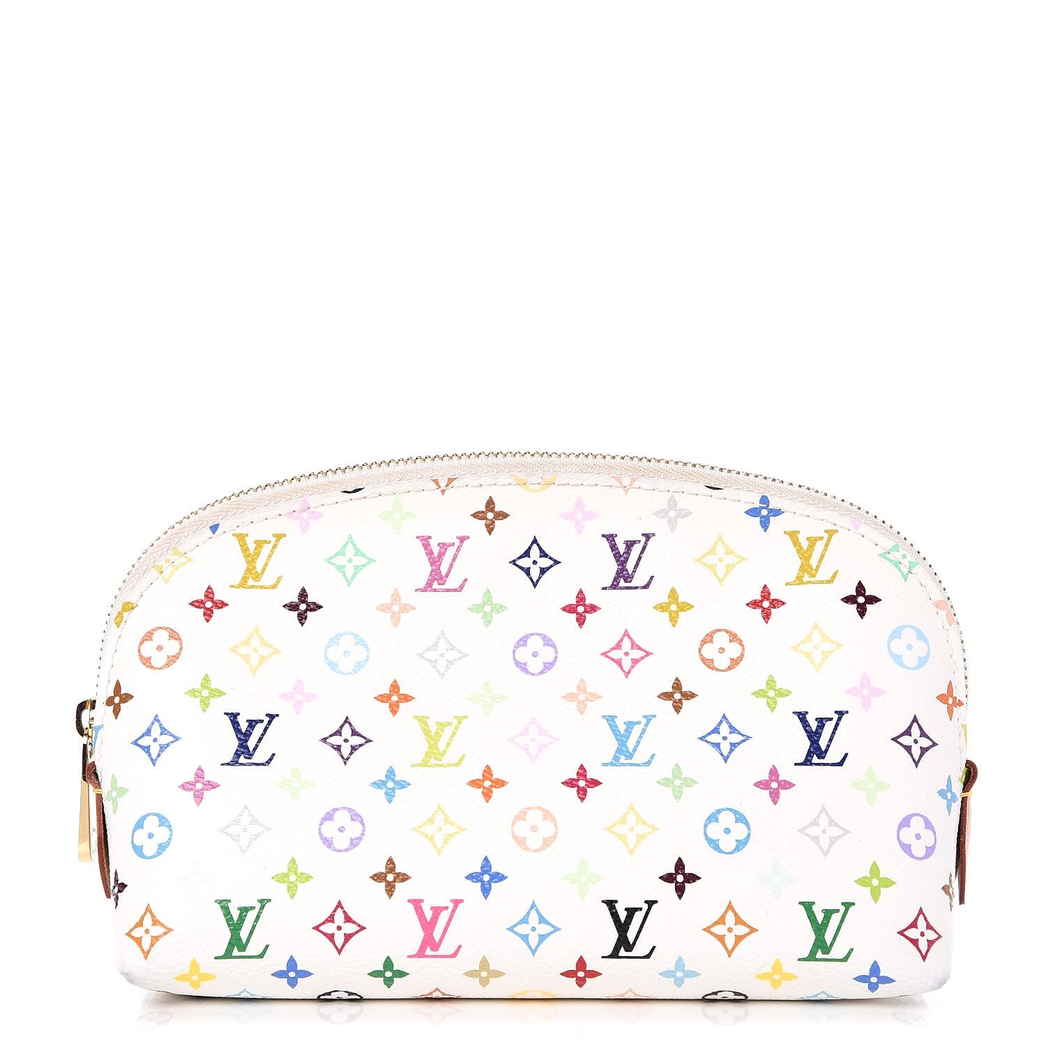 Louis Vuitton Monogram Multicolor Cosmetic Pouch White Litchi 1 of 7