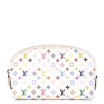Louis Vuitton Monogram Multicolor Cosmetic Pouch White Litchi 1 of 7