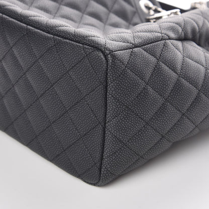 Chanel Grained Calfskin Quilted Small Chain Bucket Bag Grey 9 of 10