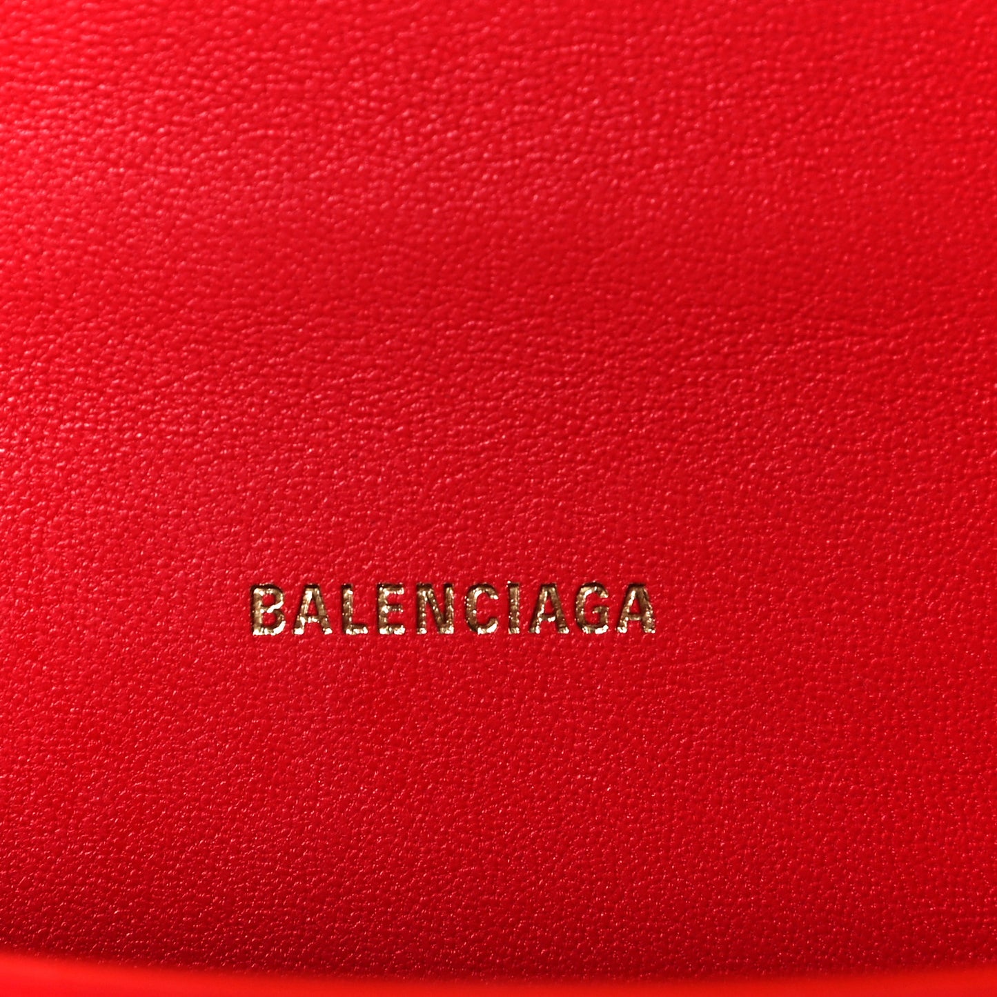 Shiny Box Calfskin Hourglass Top Handle Bag XS Bright Red
