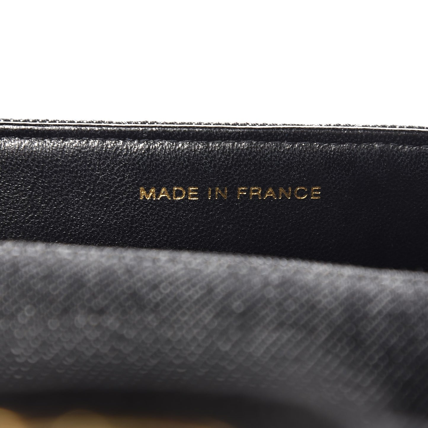 Denim Quilted Mini Square Flap Black