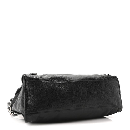 Balenciaga Agneau Arena Silver Hardware Medium Le City Black 4 of 10