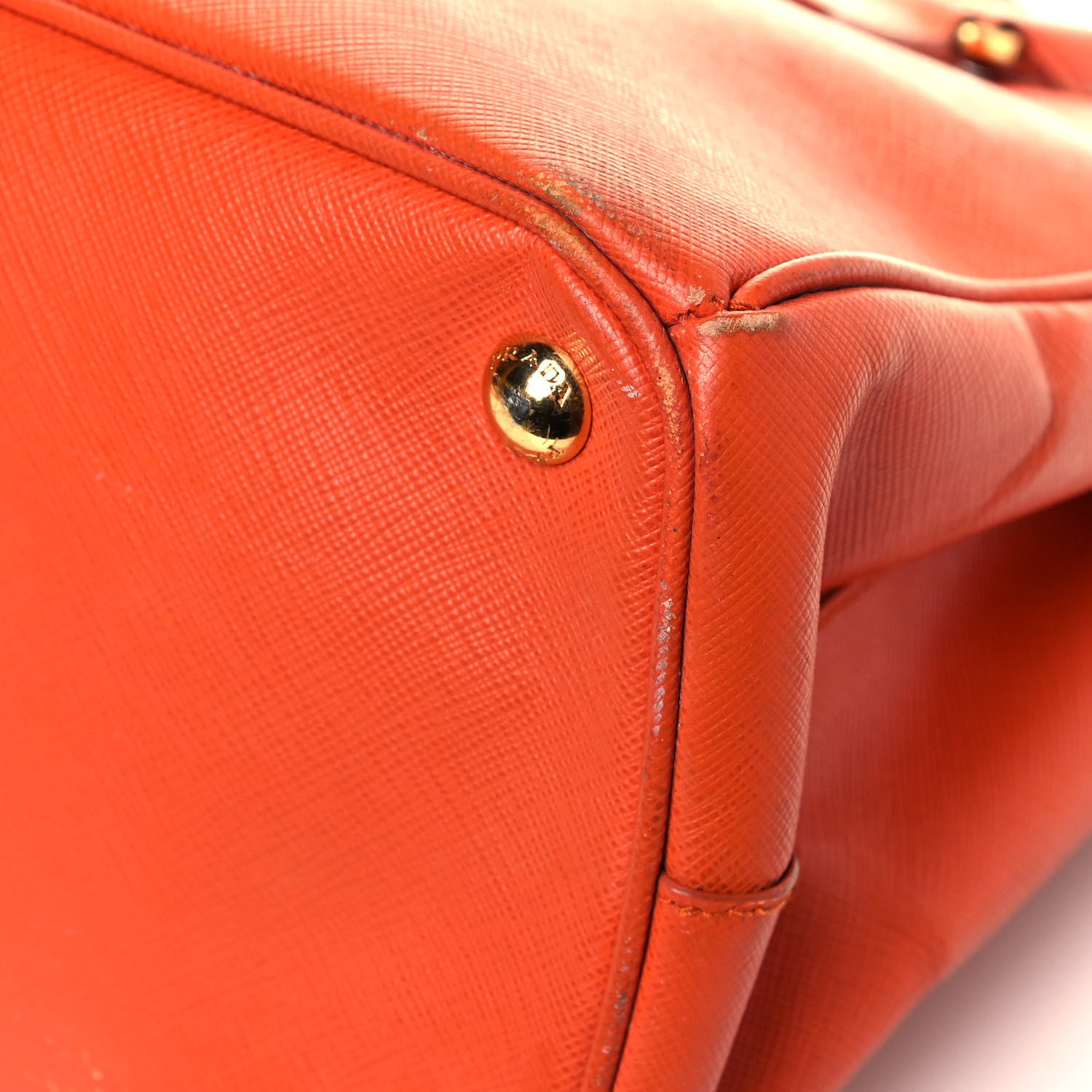 Prada Saffiano Lux Medium Double Zip Tote Papaya 10 of 16