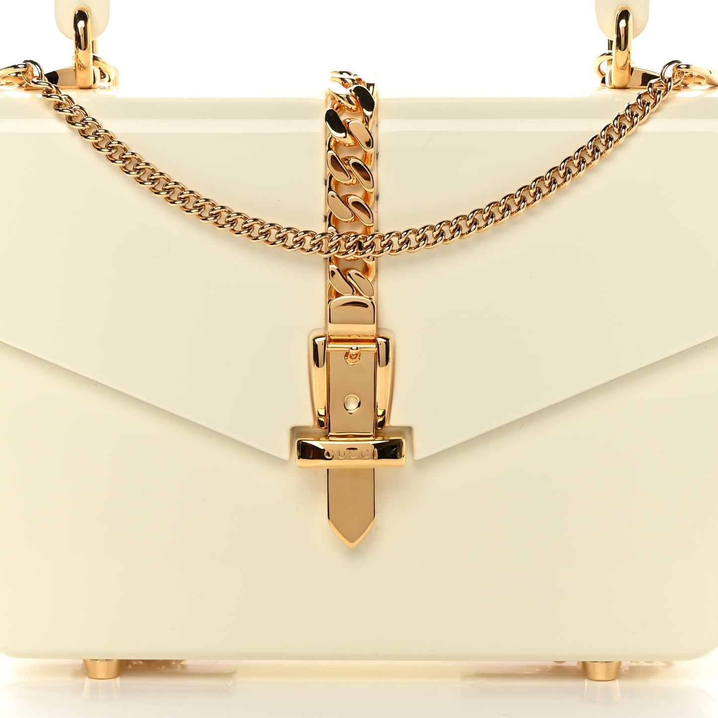 Plexiglass Mini Sylvie 1969 Top Handle Bag Ivory