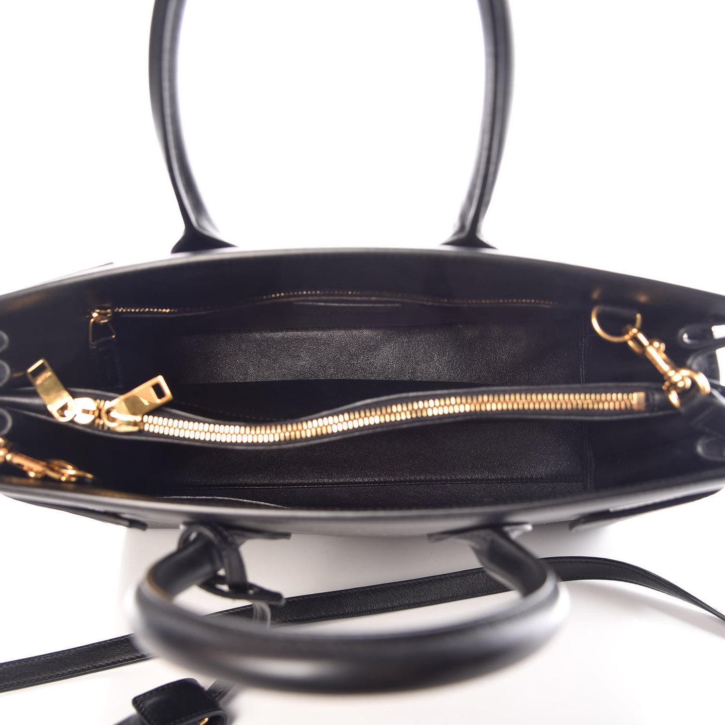Calfskin Small Sac De Jour Black