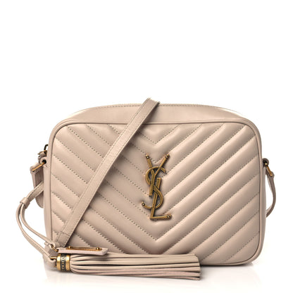 Saint Laurent Calfskin Matelasse Monogram Lou Camera Bag Washed Light Pink 1 of 7