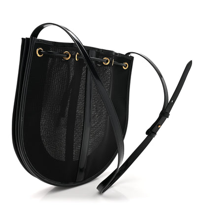 Saint Laurent Mesh Patent Daryl Shoulder Bag Black 3 of 10