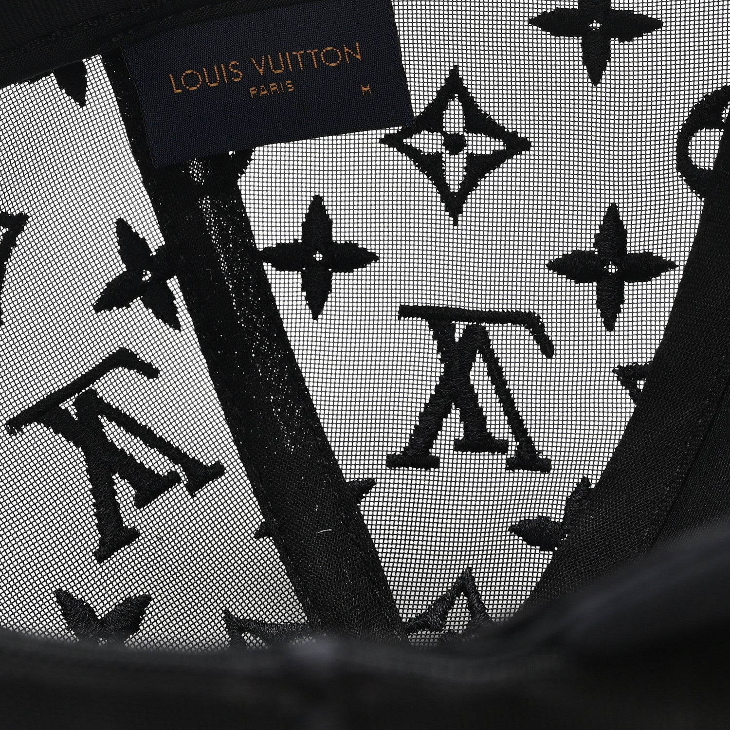 Louis Vuitton Monogram Mesh Cotton Cap M Black 8 of 9