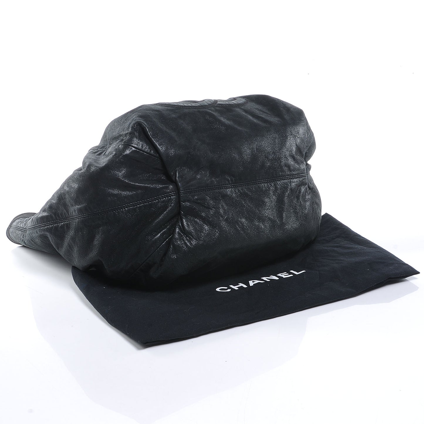 Calfskin Stretch Spirit Large Cabas Tote Black