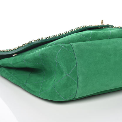 Chanel x Pharrell Williams Suede Lambskin XXL Flap Bag Green 5 of 11