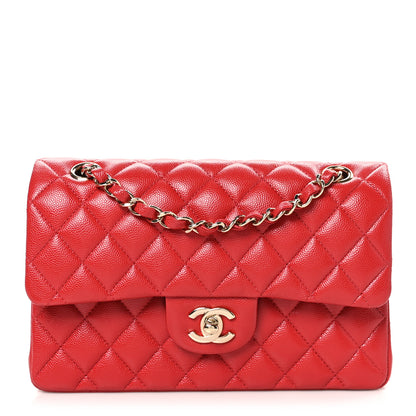 Chanel Caviar Quilted Small Double Flap Red 1 of 9